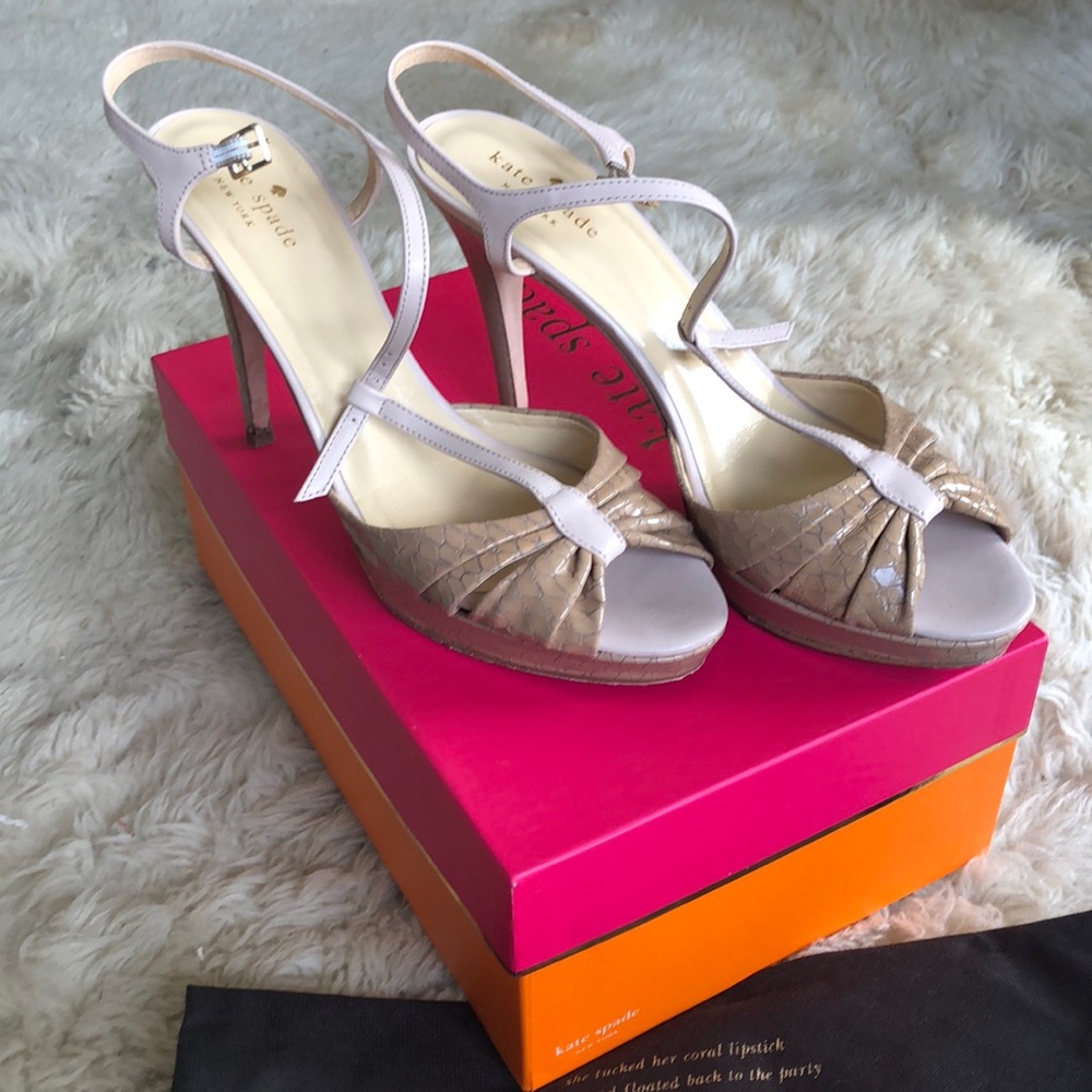 Kate Spade LIGHTLY USED garb snake skin heel